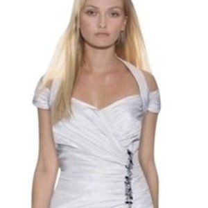 Tadashi Ivory Gown 6 Jewels Evening Dress